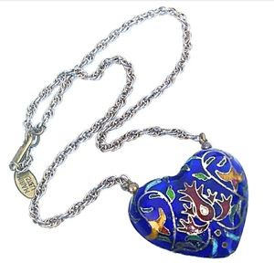 RARE VINTAGE ESTATE MIRIAM HASKELL Cloisonne Heart
